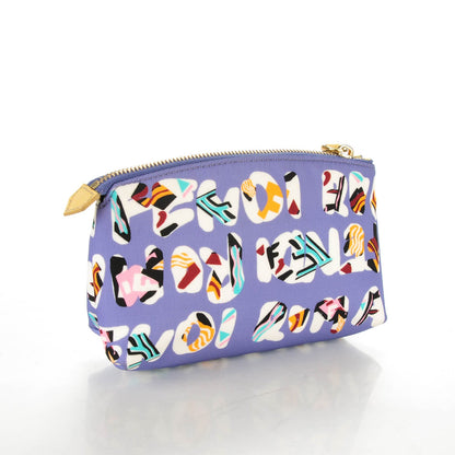 Fendi Nylon Roma Print Cosmetic Pouch Cassis Paglia 3 of 7