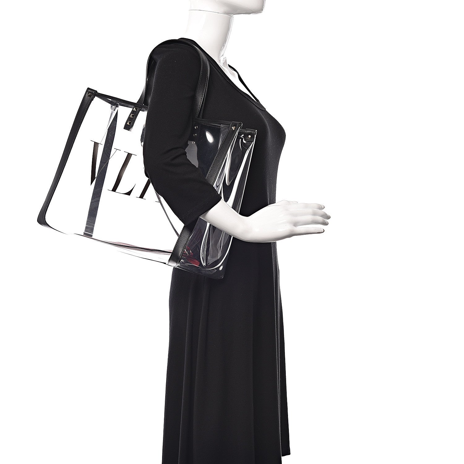 Valentino Garavani Plexy VLTN Shopping Bag Transparent 3 of 12