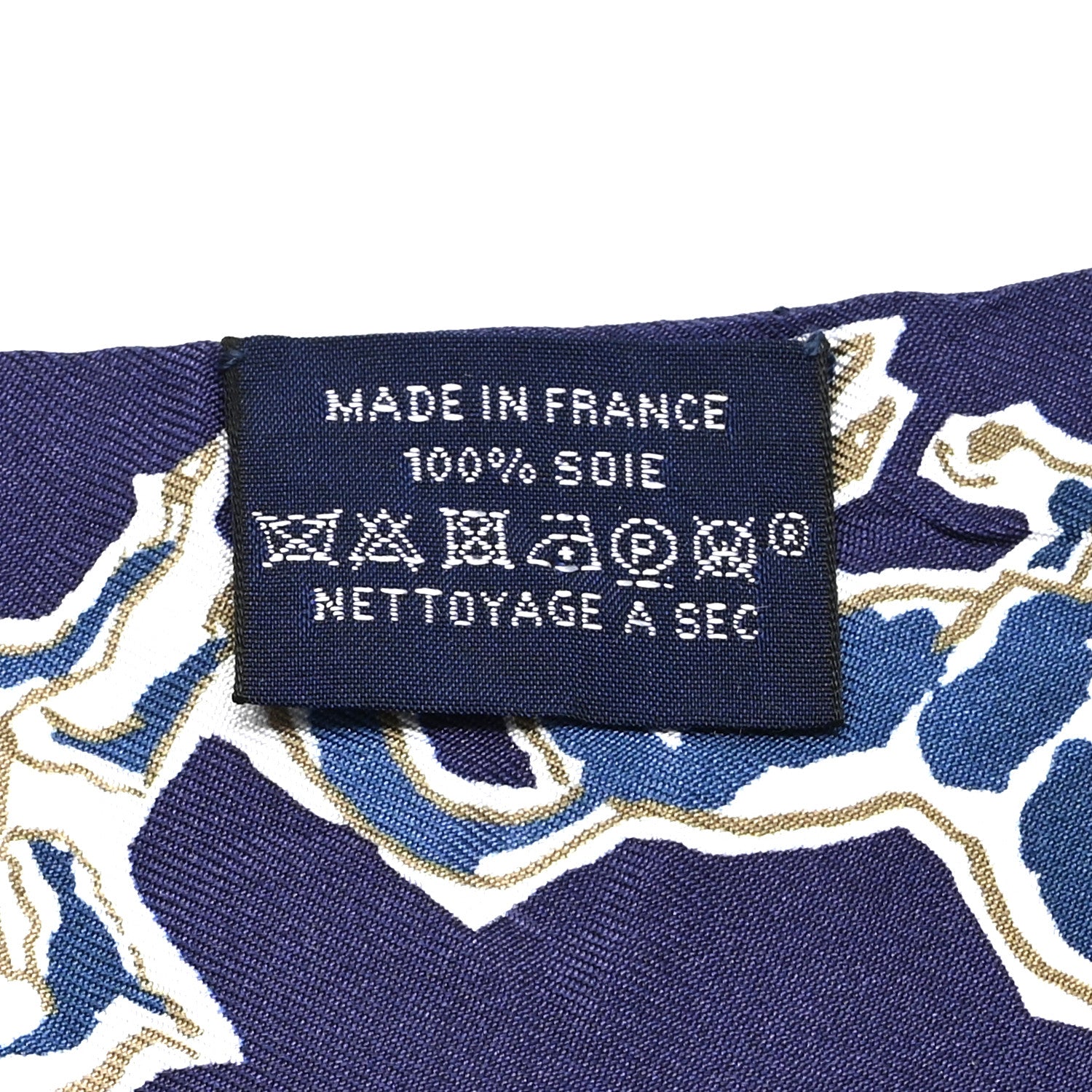 Hermes Silk Chevaux En Liberte Twilly Marine Indigo Blanc 3 of 4