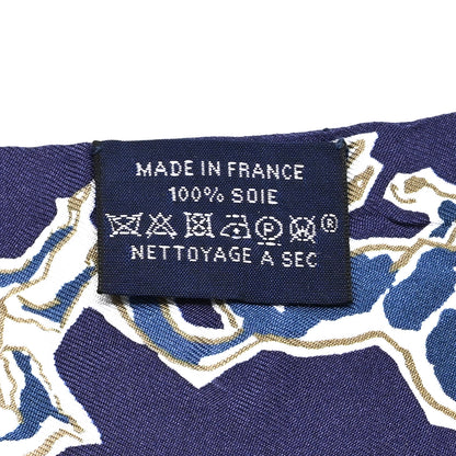 Hermes Silk Chevaux En Liberte Twilly Marine Indigo Blanc 3 of 4