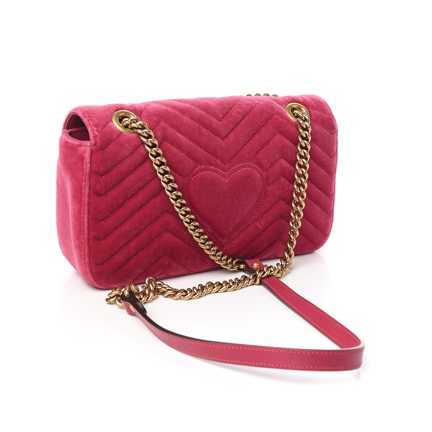 Velvet Matelasse Small GG Marmont Shoulder Bag Light Raspberry Rose