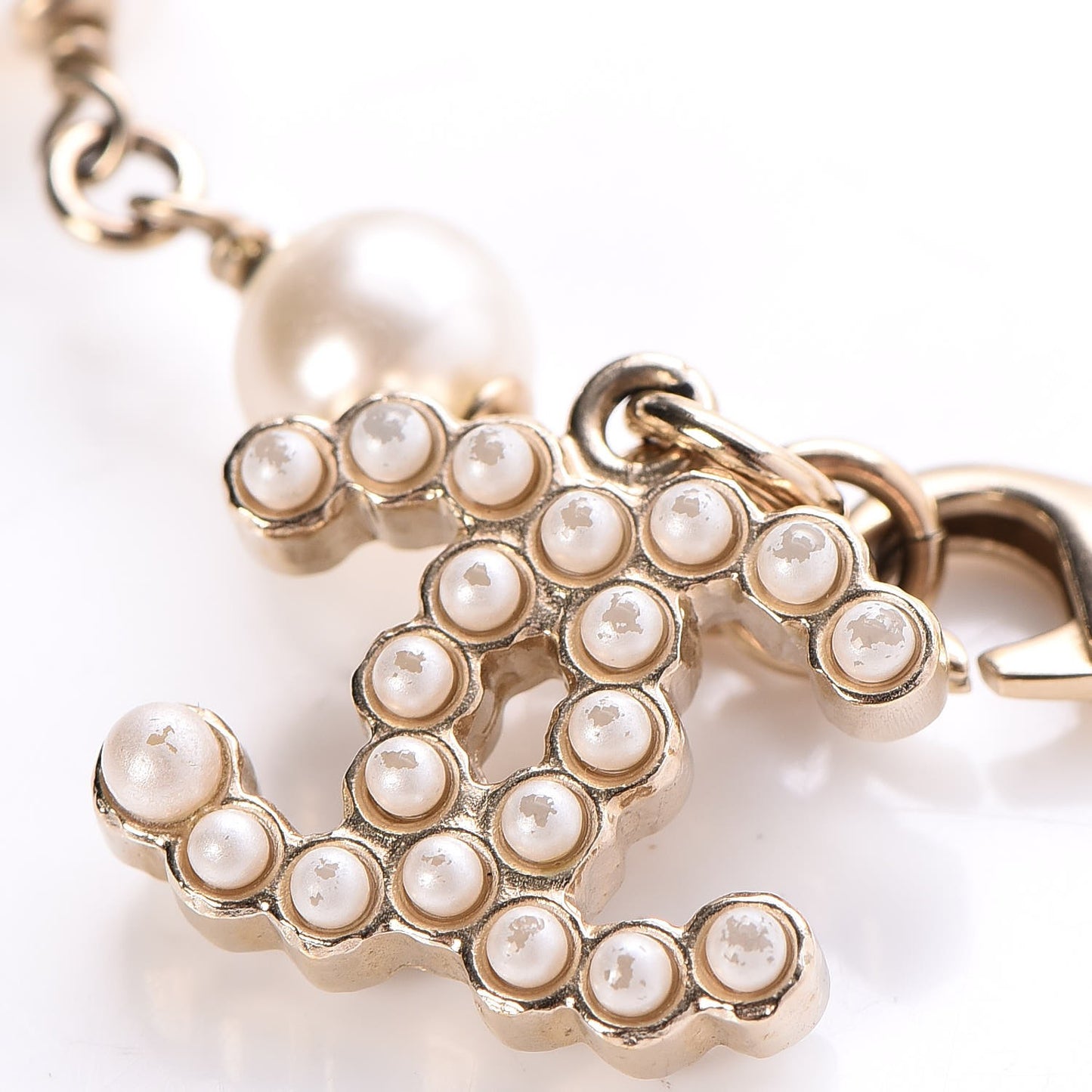 Pearl CC Bracelet Gold