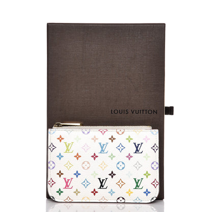 Louis Vuitton Monogram Multicolor Key Pouch White Litchi 8 of 8