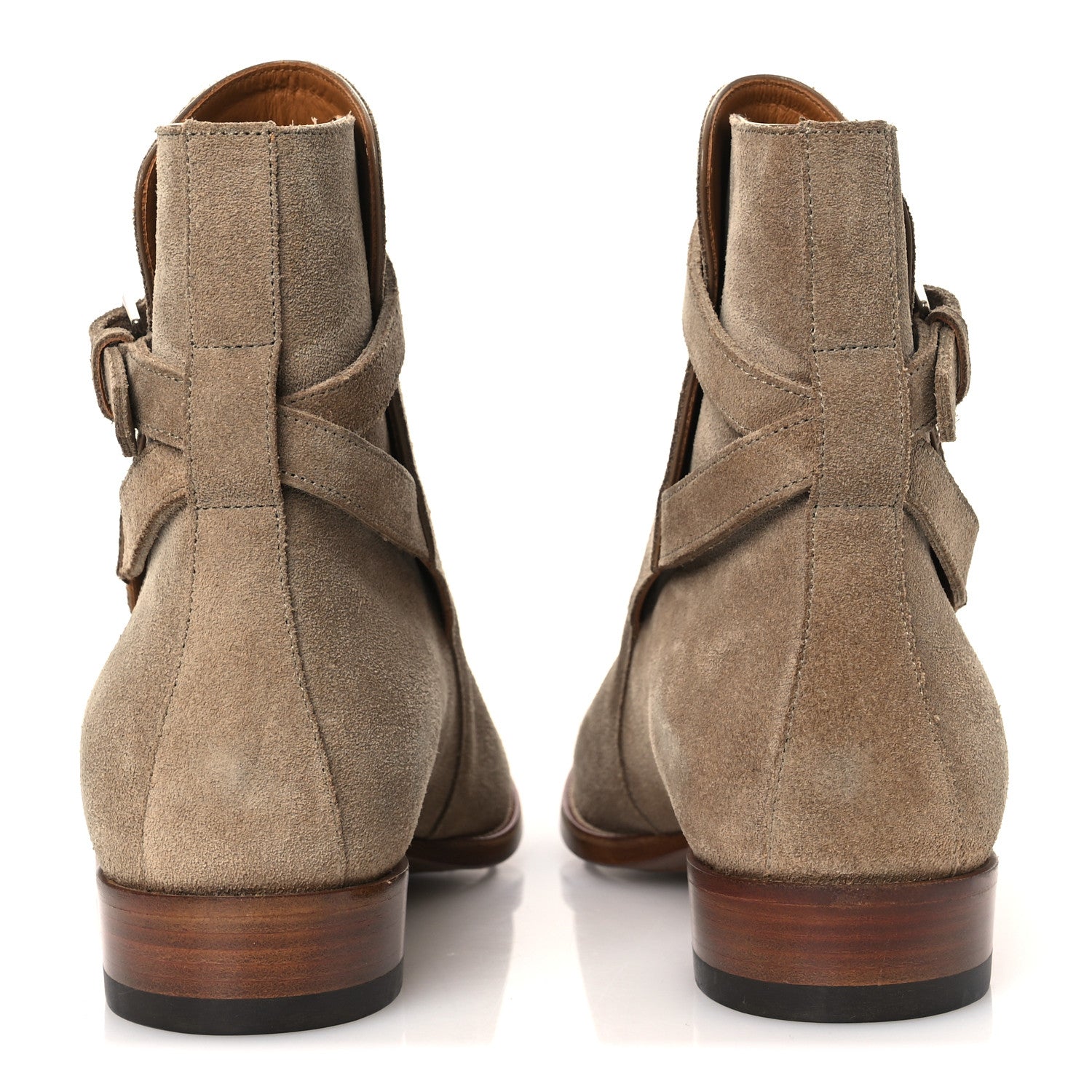 Saint Laurent Jodhpur Suede Mens Wyatt 30 Boots 41 New Sigaro