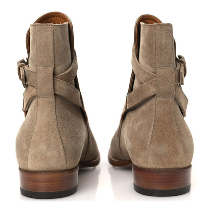 Saint Laurent Jodhpur Suede Mens Wyatt 30 Boots 41 New Sigaro 6 of 10