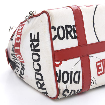 Christian Dior Canvas Hardcore Pierced Boston Black Red White 8 of 17