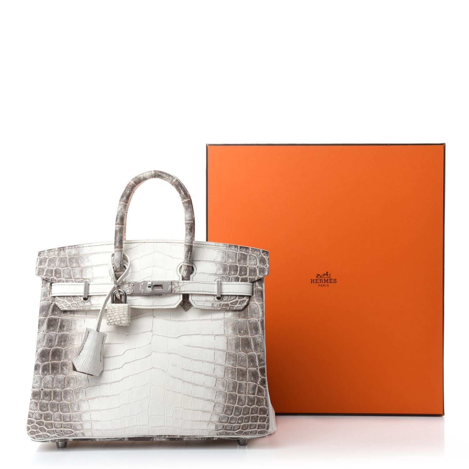 Hermes Matte Niloticus Crocodile Himalaya Birkin 25 Blanc 772025