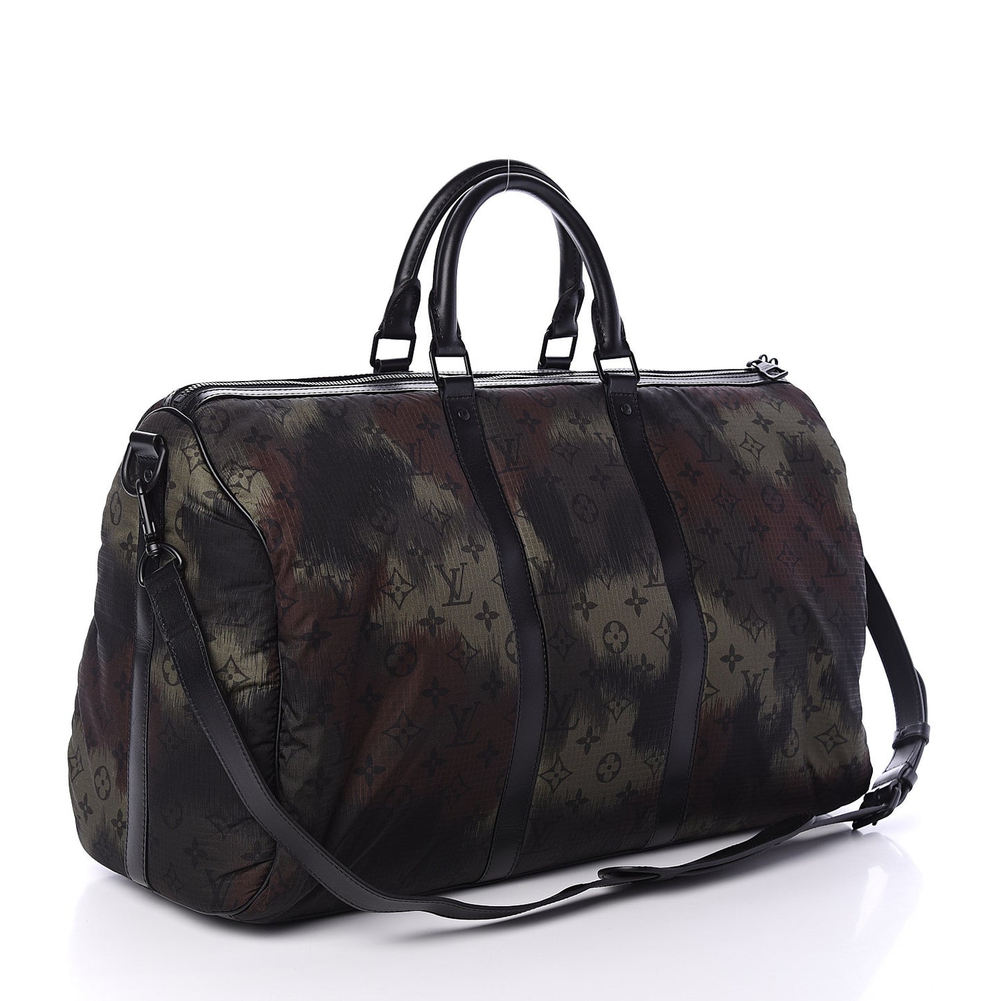Nylon Monogram Camouflage Keepall Bandouliere 50 Kaki