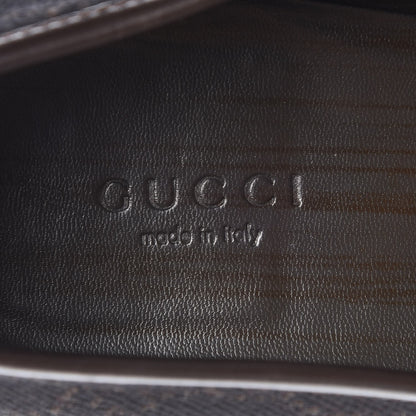 Gucci Denim Monogram Loafers 8 Dark Brown 9 of 9