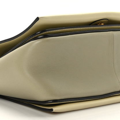 Celine Shiny Smooth Calfskin Medium Frame Shoulder Bag Chalk Mastic 8 of 9