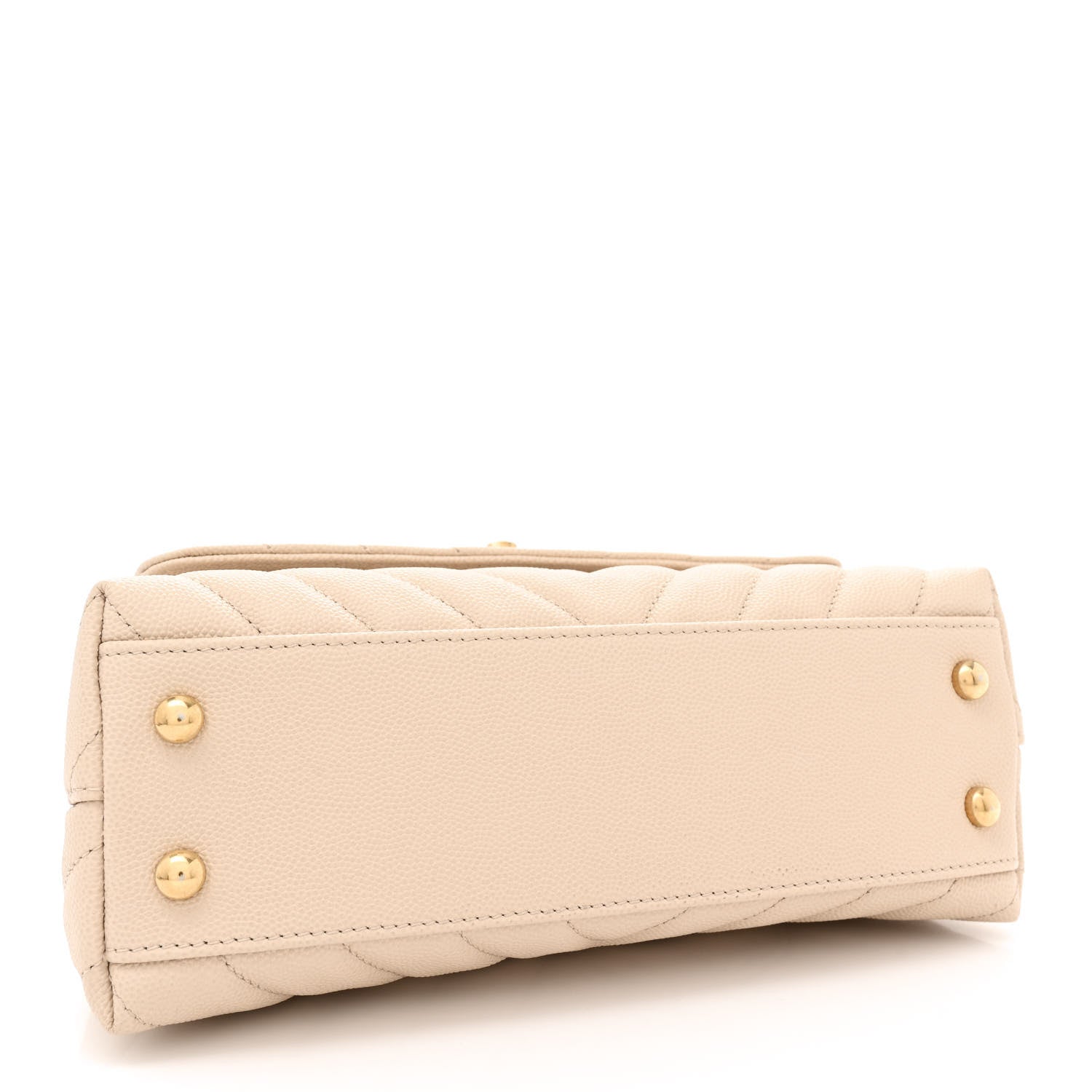Chanel Caviar Lizard Chevron Quilted Mini Coco Handle Flap Ivory 4 of 10