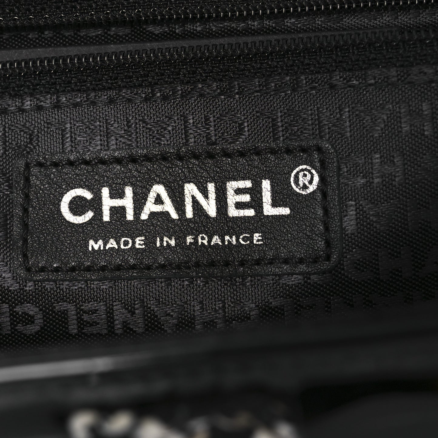 Tweed Patent Quilted Rectangular Flap Black White