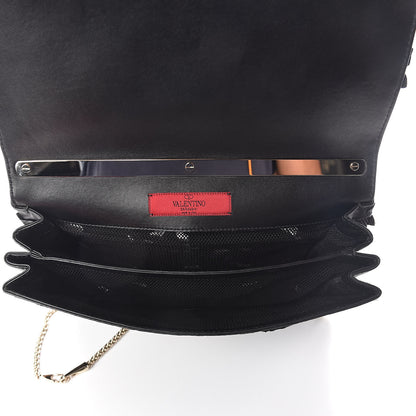 Valentino Garavani Lambskin Lace Large Girello Flap Black 5 of 9
