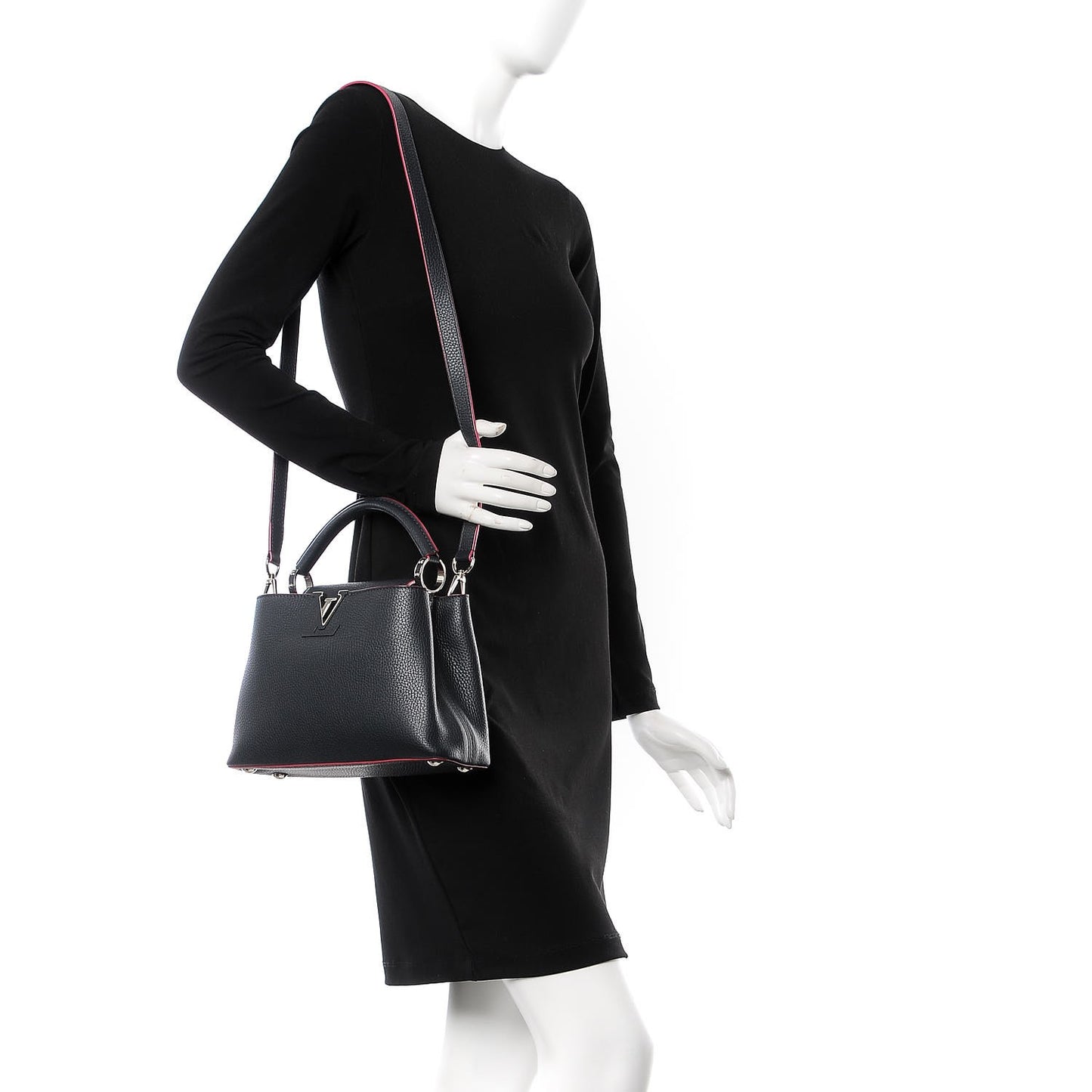 Taurillon Capucines BB Cobalt Fuchsia