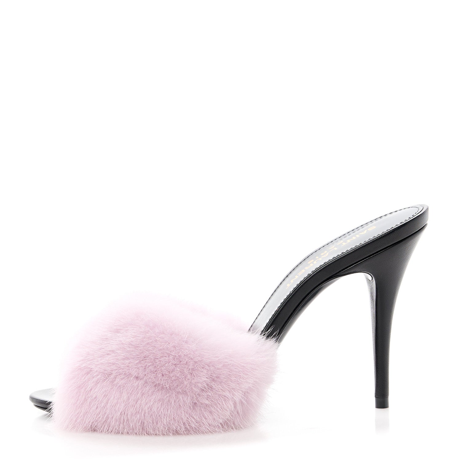 Saint Laurent Mink Calfskin Roy Mule Sandals 36.5 Rose Love 1 of 7