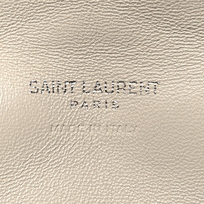 Saint Laurent Lambskin Monogram Loulou Puffer Pouch Clutch Crema Soft 7 of 12