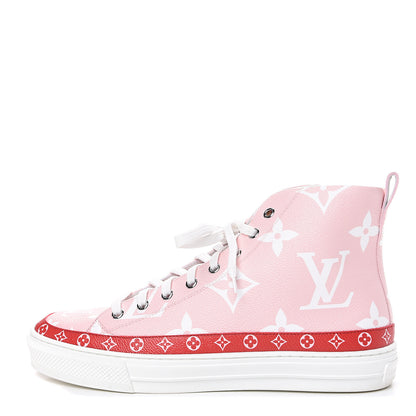 Louis Vuitton Monogram Giant Stellar Sneaker Boots 39 Rose Rouge 1 of 10