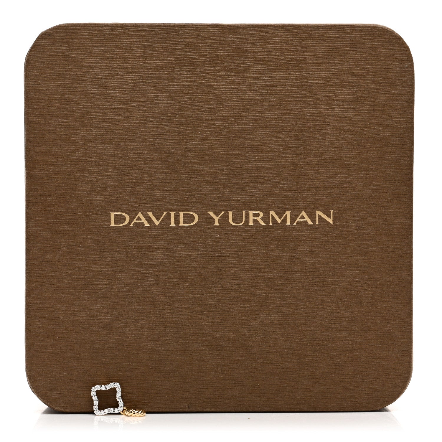 David Yurman 18K Yellow Gold Diamond Cable Collectibles Quatrefoil Pendant 4 of 4