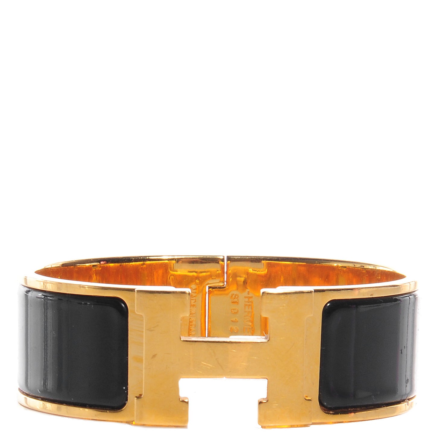 Enamel Wide Clic Clac H Bracelet PM Black