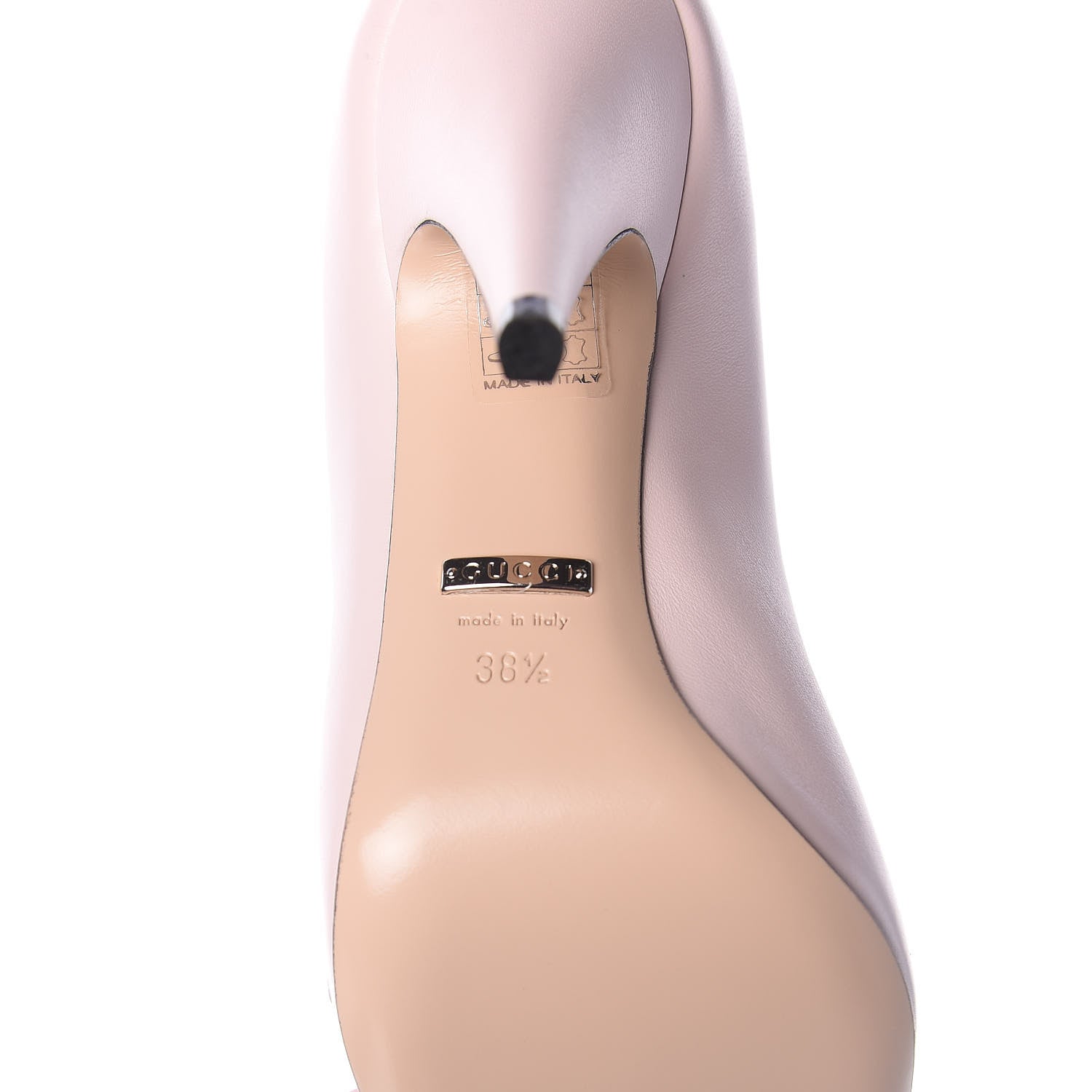 Gucci Nappa Bow High Heel Pumps 38.5 Powder Pink 9 of 11