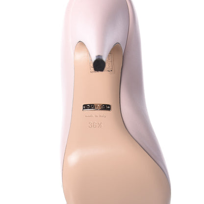 Gucci Nappa Bow High Heel Pumps 38.5 Powder Pink 9 of 11