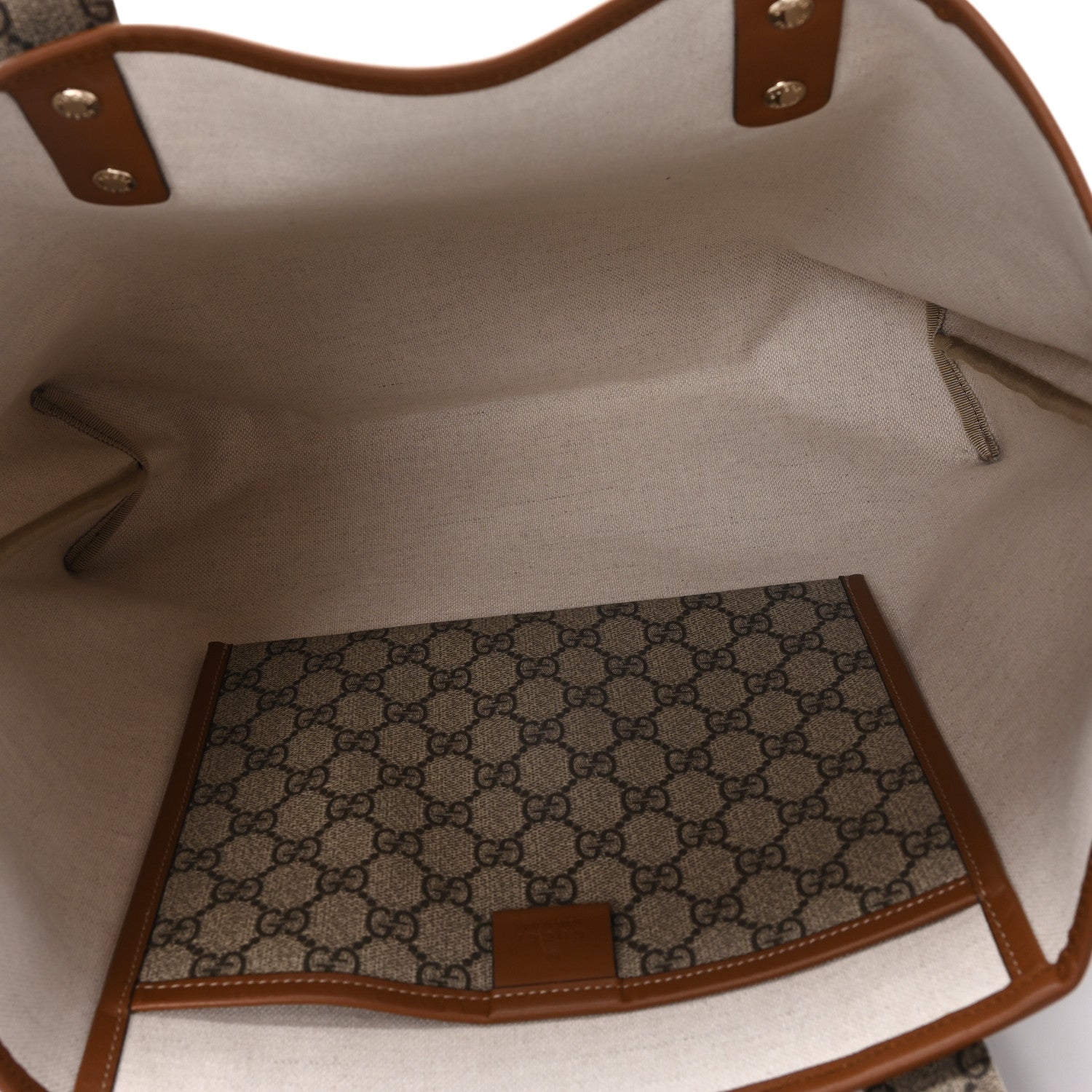 Gucci GG Plus Monogram Medium Signature Web Loop Tote Light Brown 5 of 10