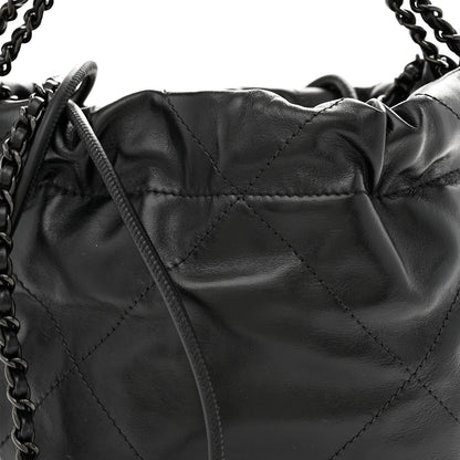 Chanel Shiny Calfskin Quilted Mini Chanel 22 So Black 8 of 11
