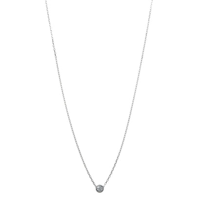 Cartier 18K White Gold Diamond LM D'Amour Pendant Necklace 1 of 7