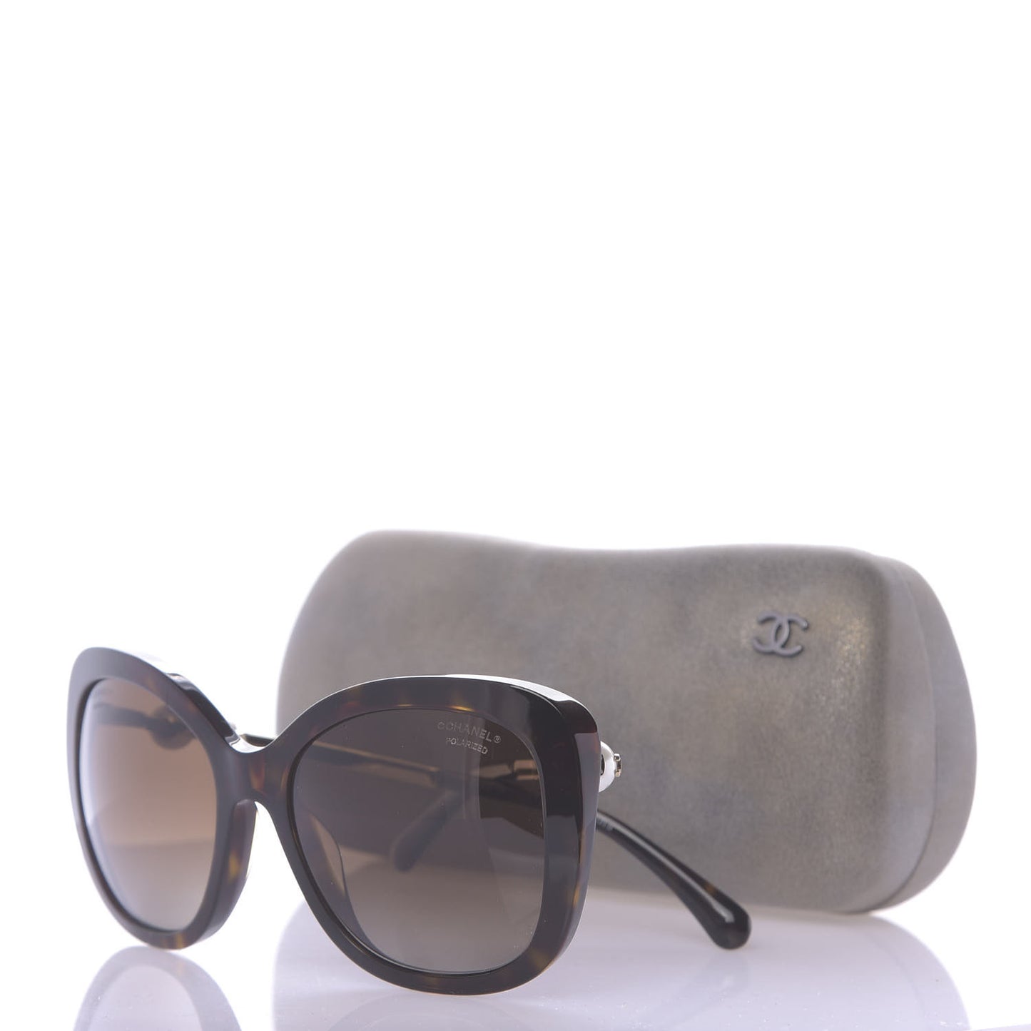 Square Winter Polarized Pearl Sunglasses 5339-H Tortoise