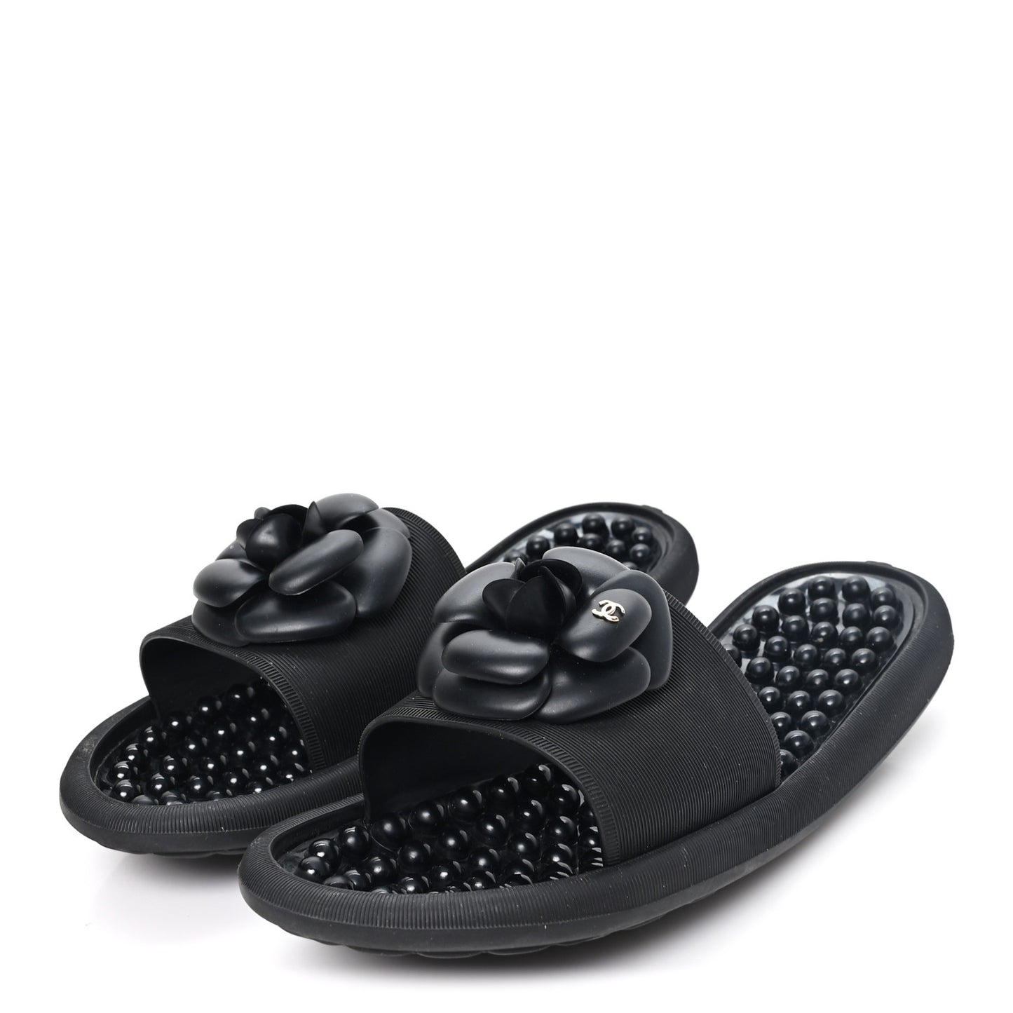 Thermoplastic PVC Camellia Mule Sandals 41 Black