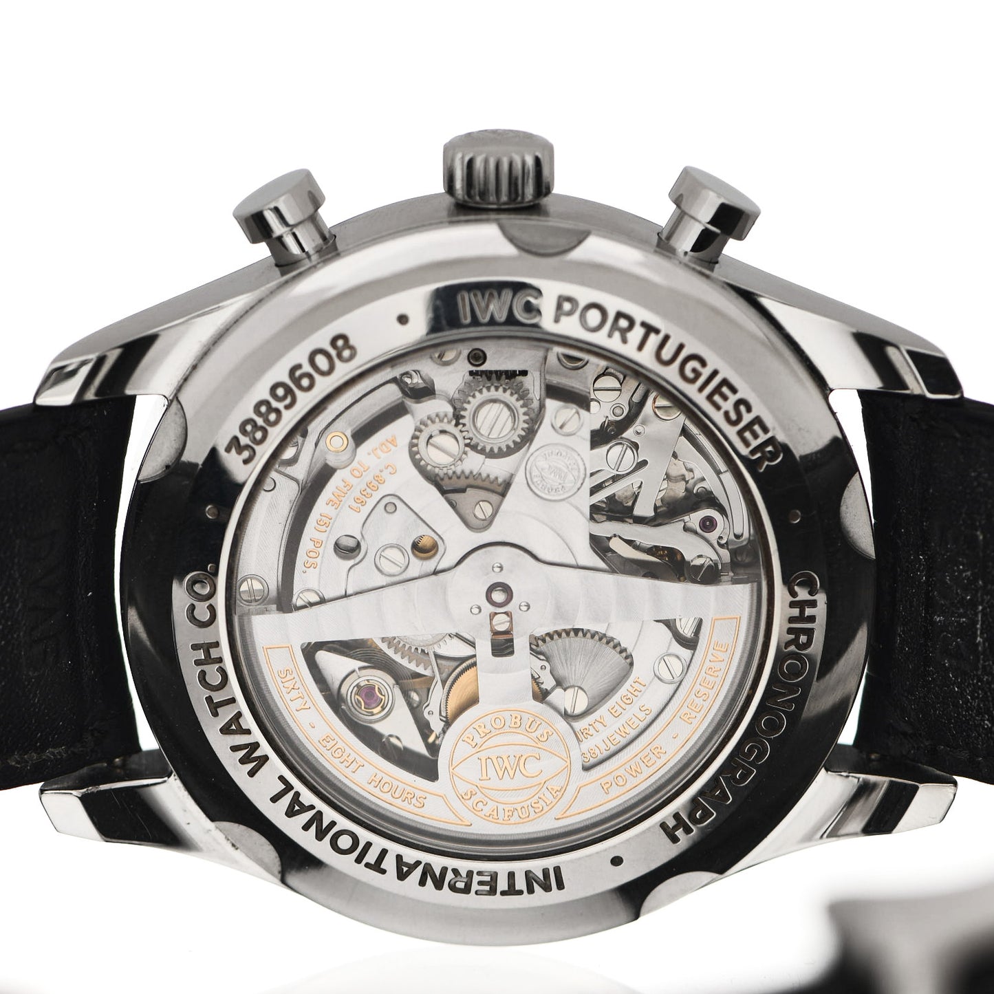 Stainless Steel Alligator 42mm Portuguese Classic Chronograph Automatic Watch IW390403