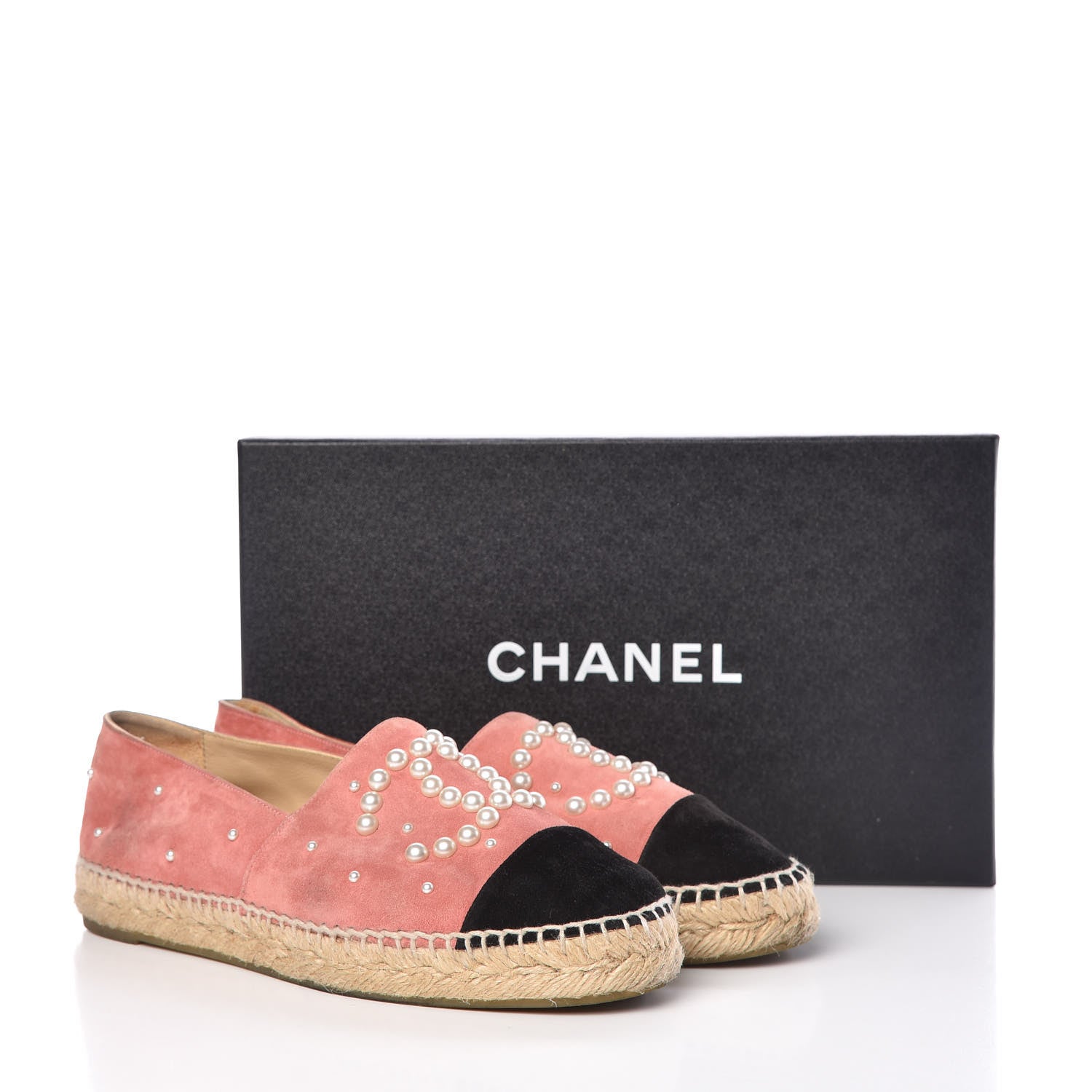 Chanel Suede Pearl CC Espadrilles 37 Pink 19 of 19