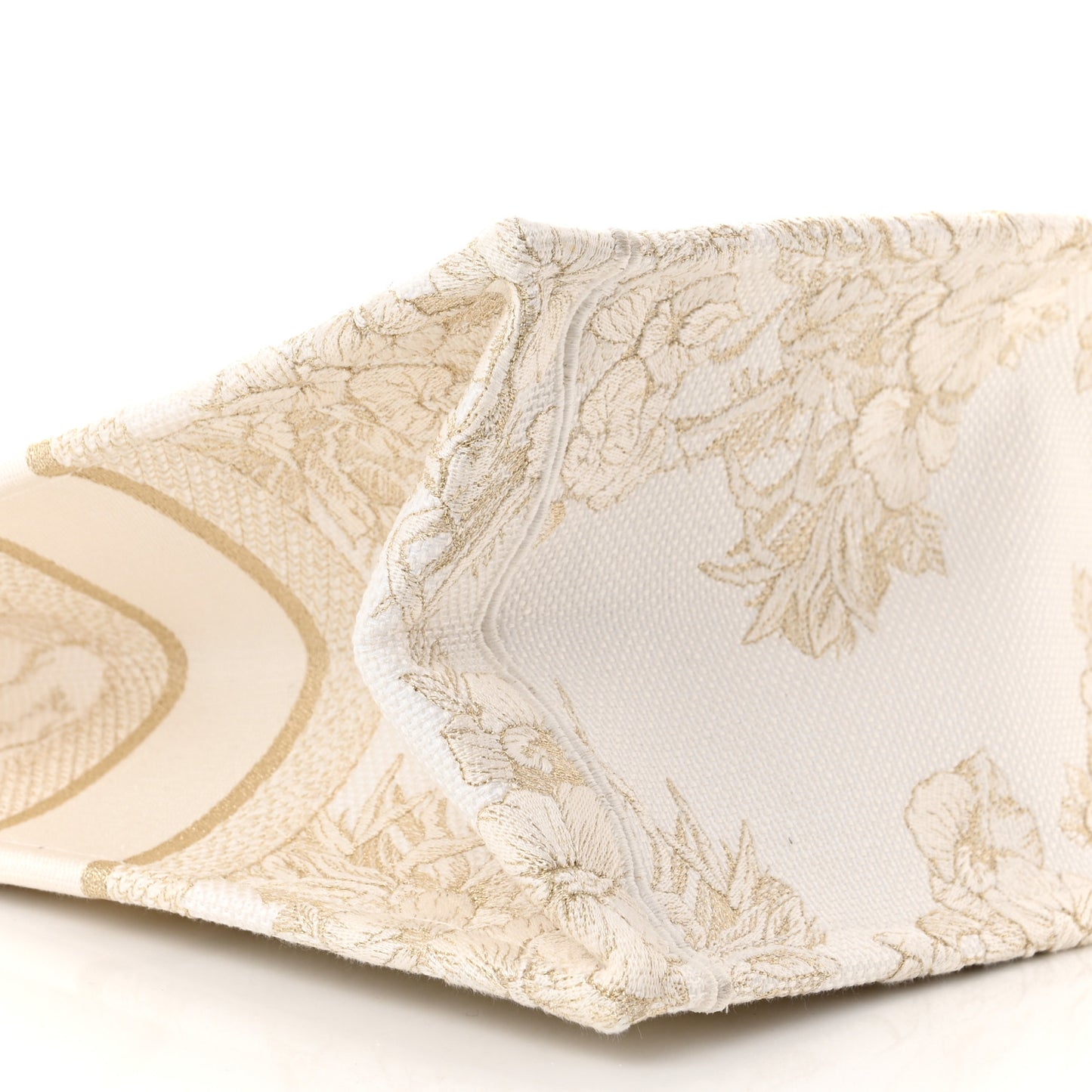 Canvas Embroidered Medium Rêve d'Infini Book Tote Gold