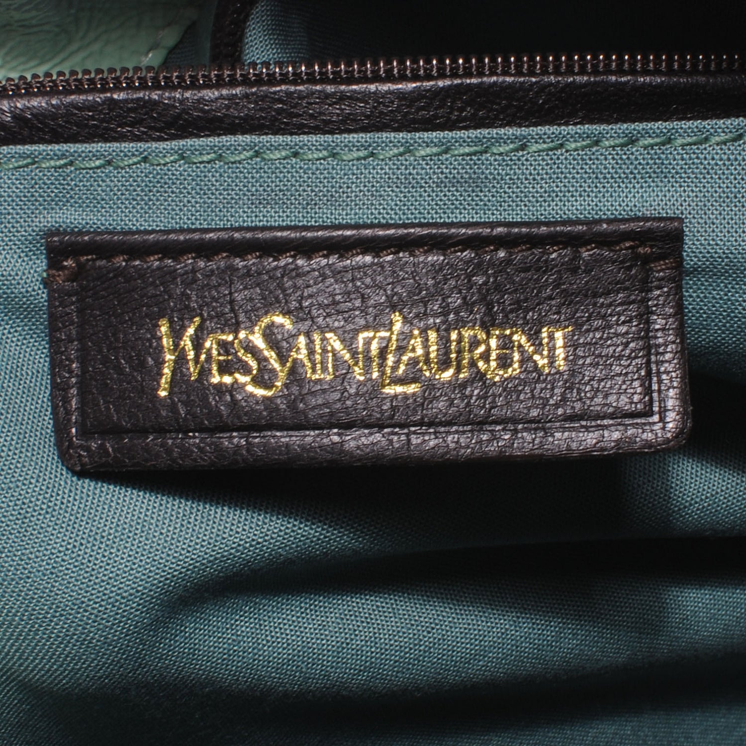 Saint Laurent Patent Belle de Jour Cabas Tote Mint Green 6 of 7