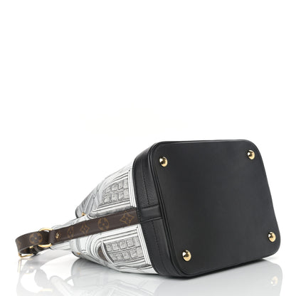 Louis Vuitton X FORNASETTI Calfskin Architettura Noe MM Black White 4 of 8