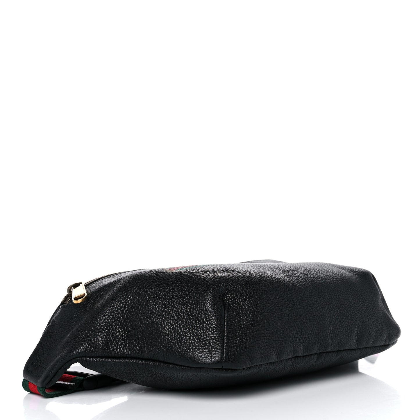 Grained Calfskin Logo Belt Bag Black