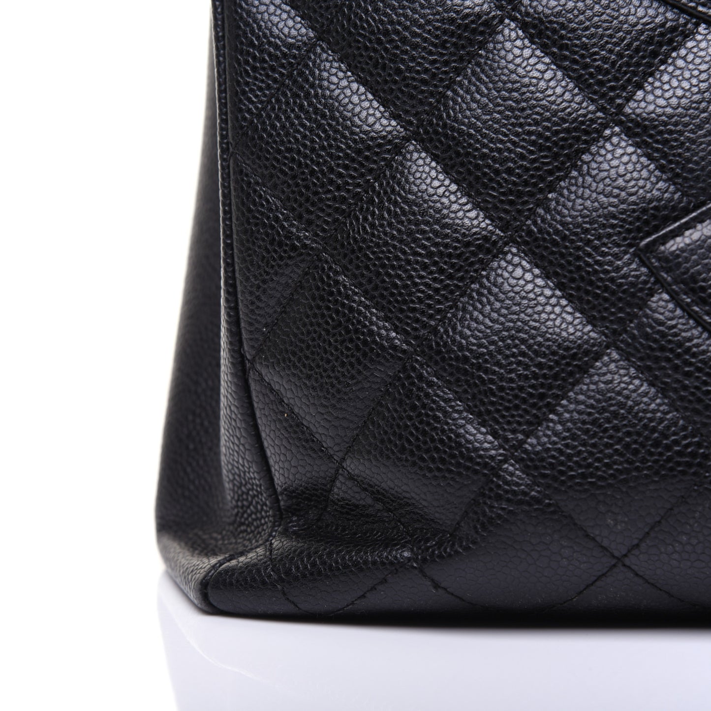 Caviar Quilted Grand Shopping Tote GST Black