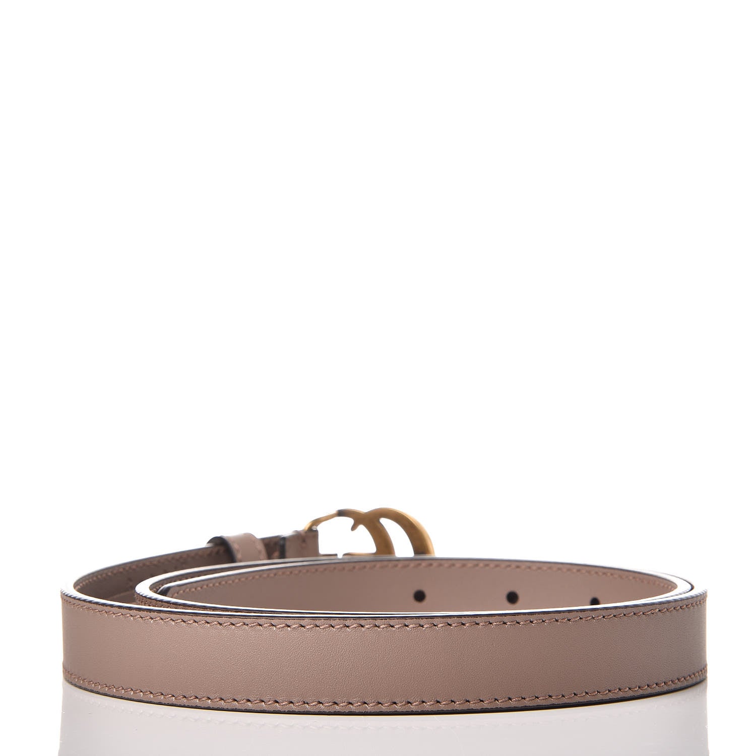 Gucci Calfskin Double G 20mm Belt 80 32 Porcelain Rose 3 of 7