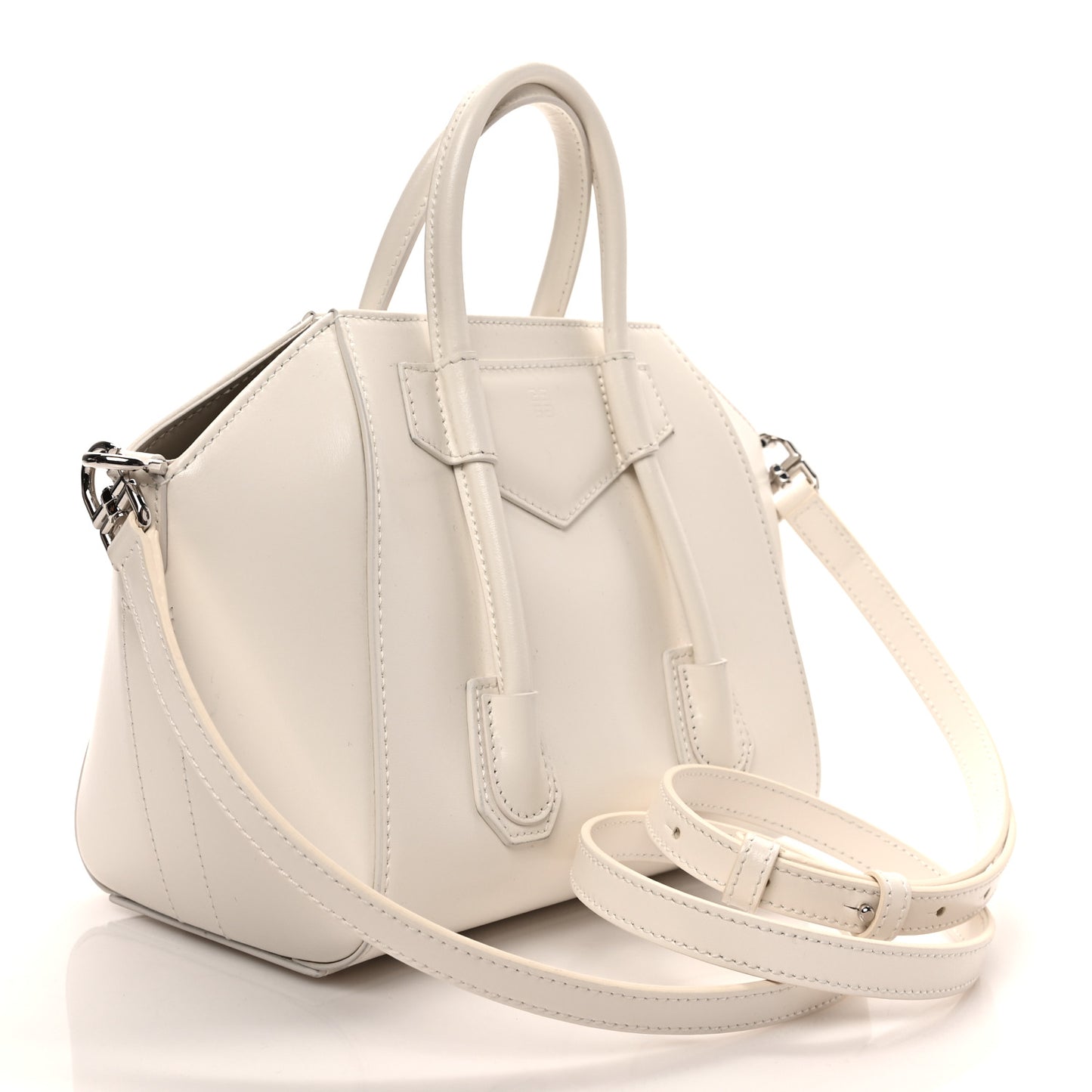 Box Calfskin Mini Lock Antigona Shoulder Bag Ivory