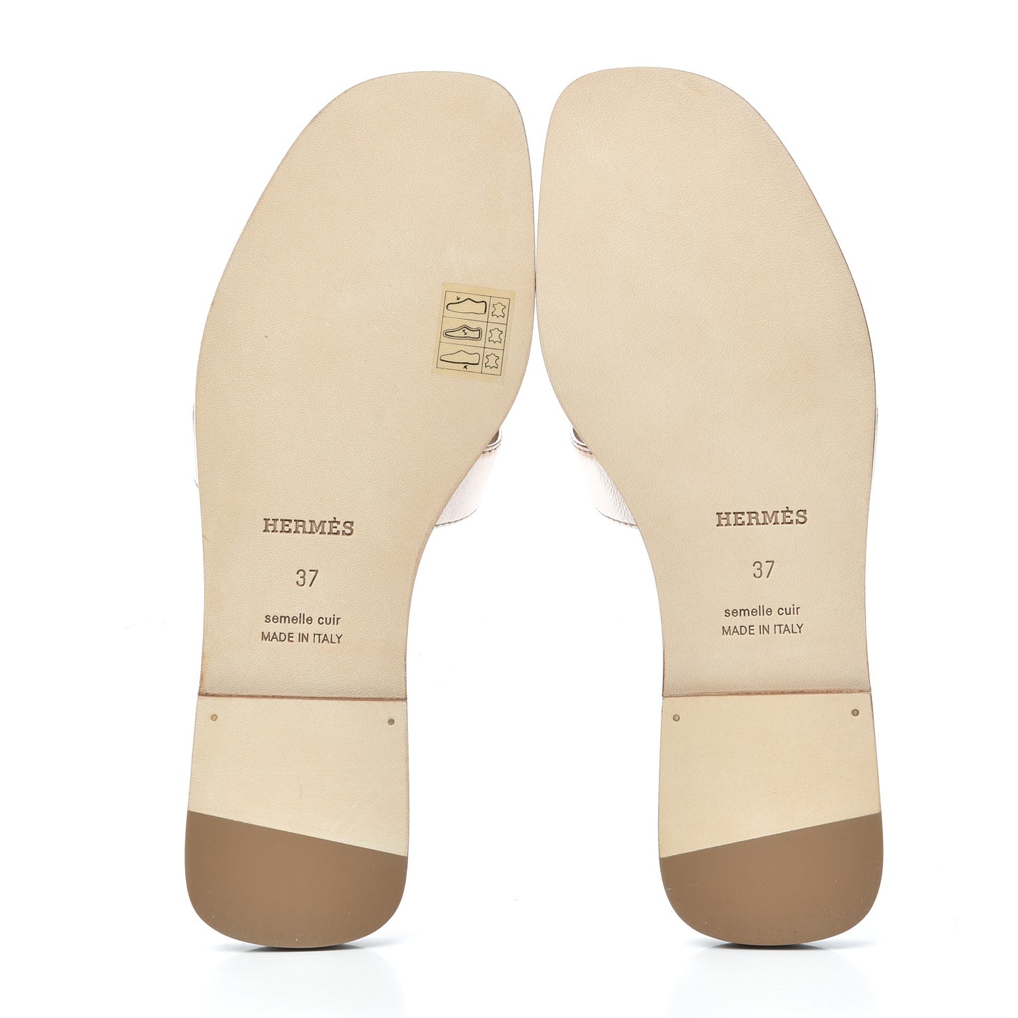 Metallic Nappa Oran Sandals 37 Rose Dore