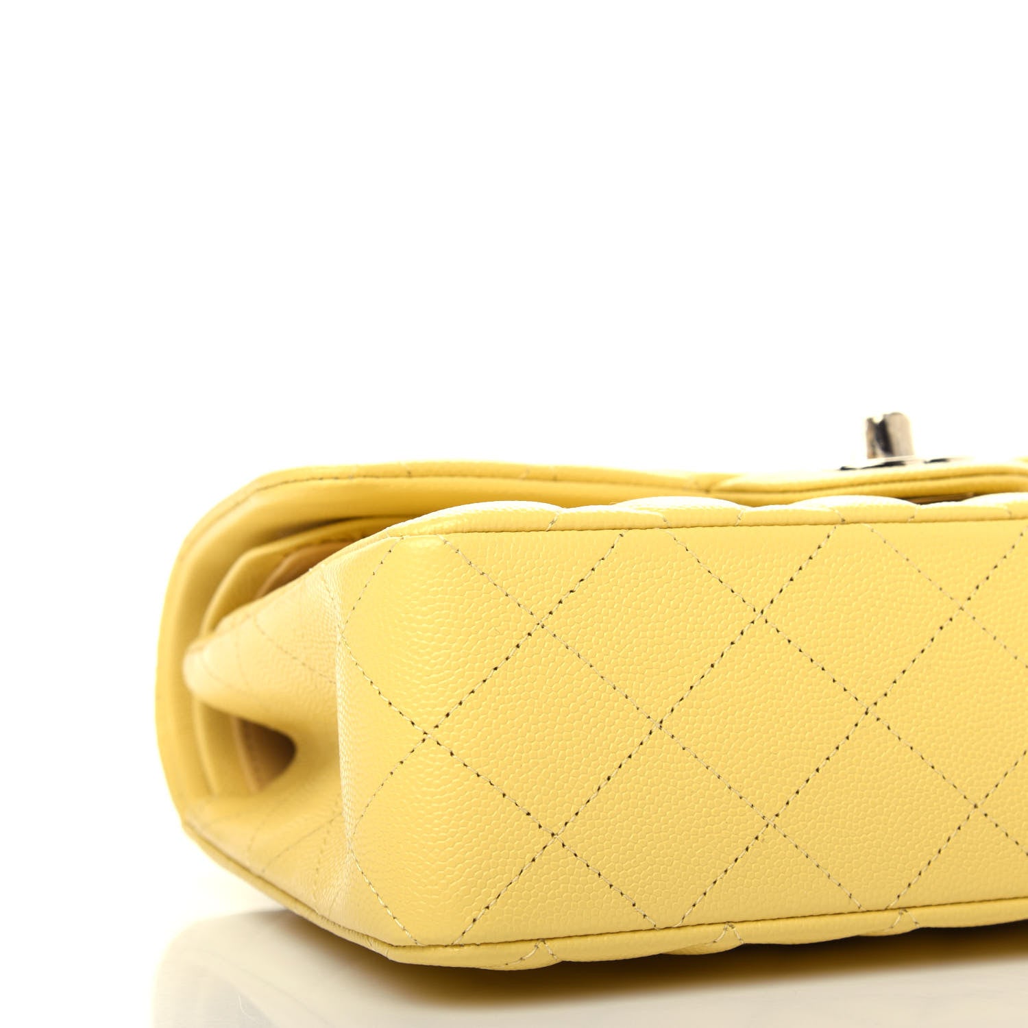 Chanel Caviar Quilted Small Double Flap Yellow 8 of 11