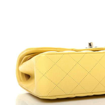 Chanel Caviar Quilted Small Double Flap Yellow 8 of 11