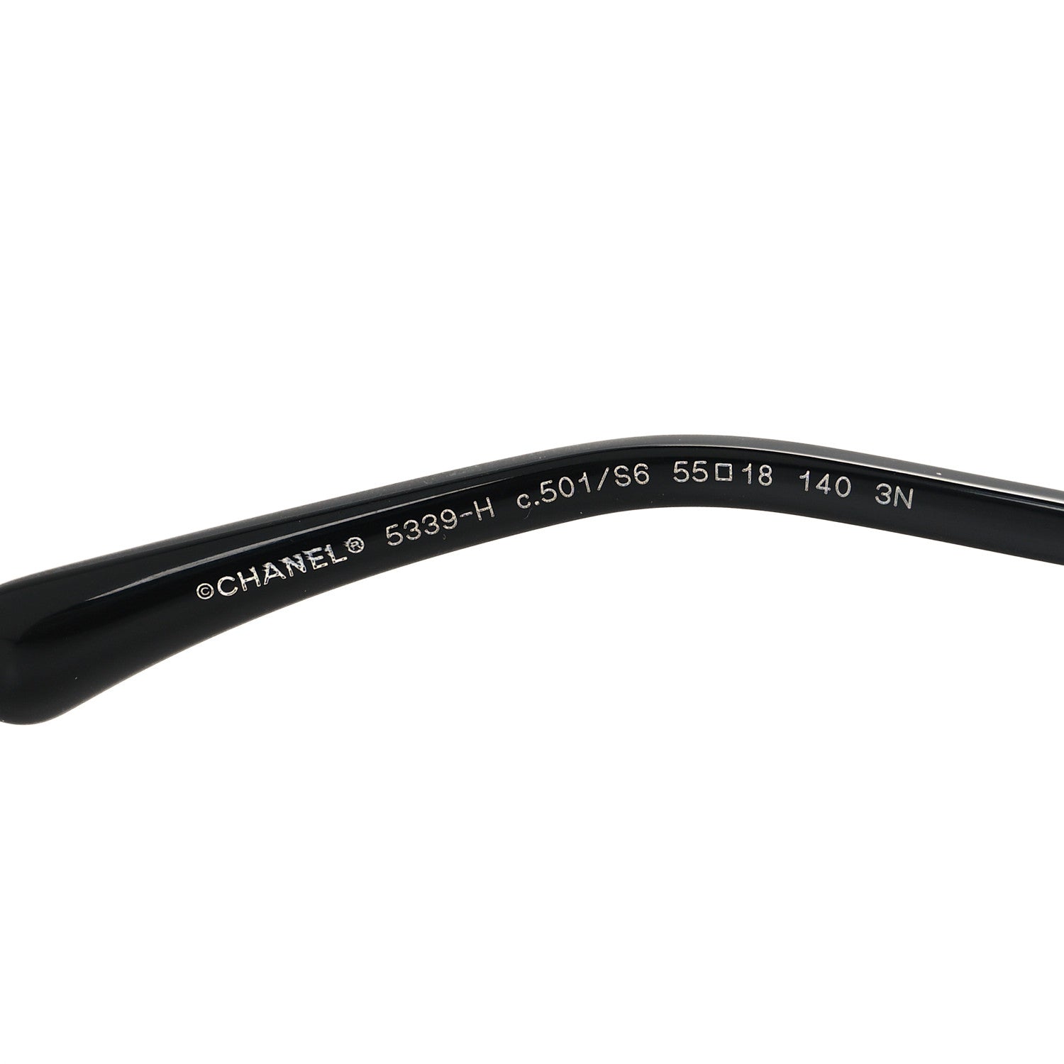 Chanel Acetate Butterfly Winter Pearl Sunglasses 5339-H Black 5 of 8