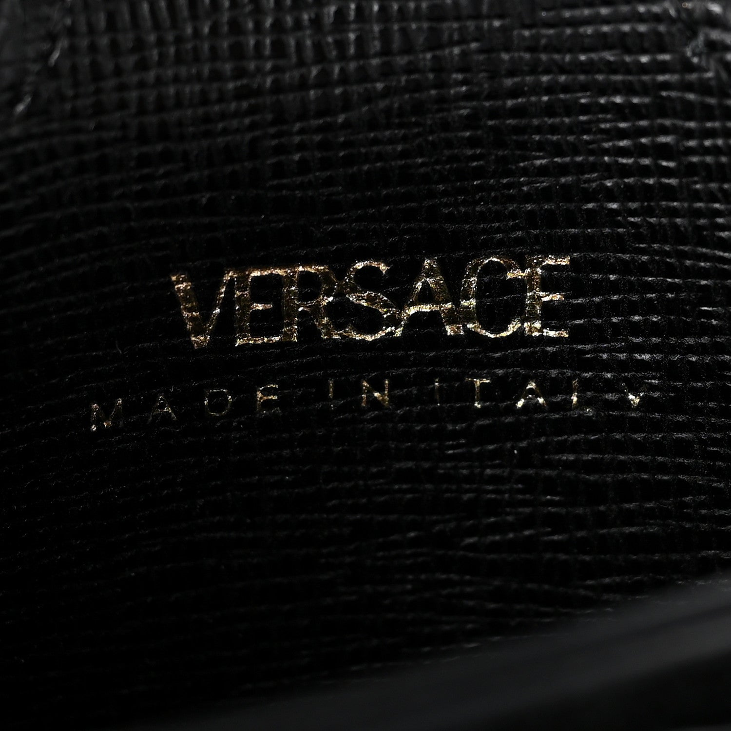 Versace Calfskin Virtus Gusset Wallet Black 6 of 6