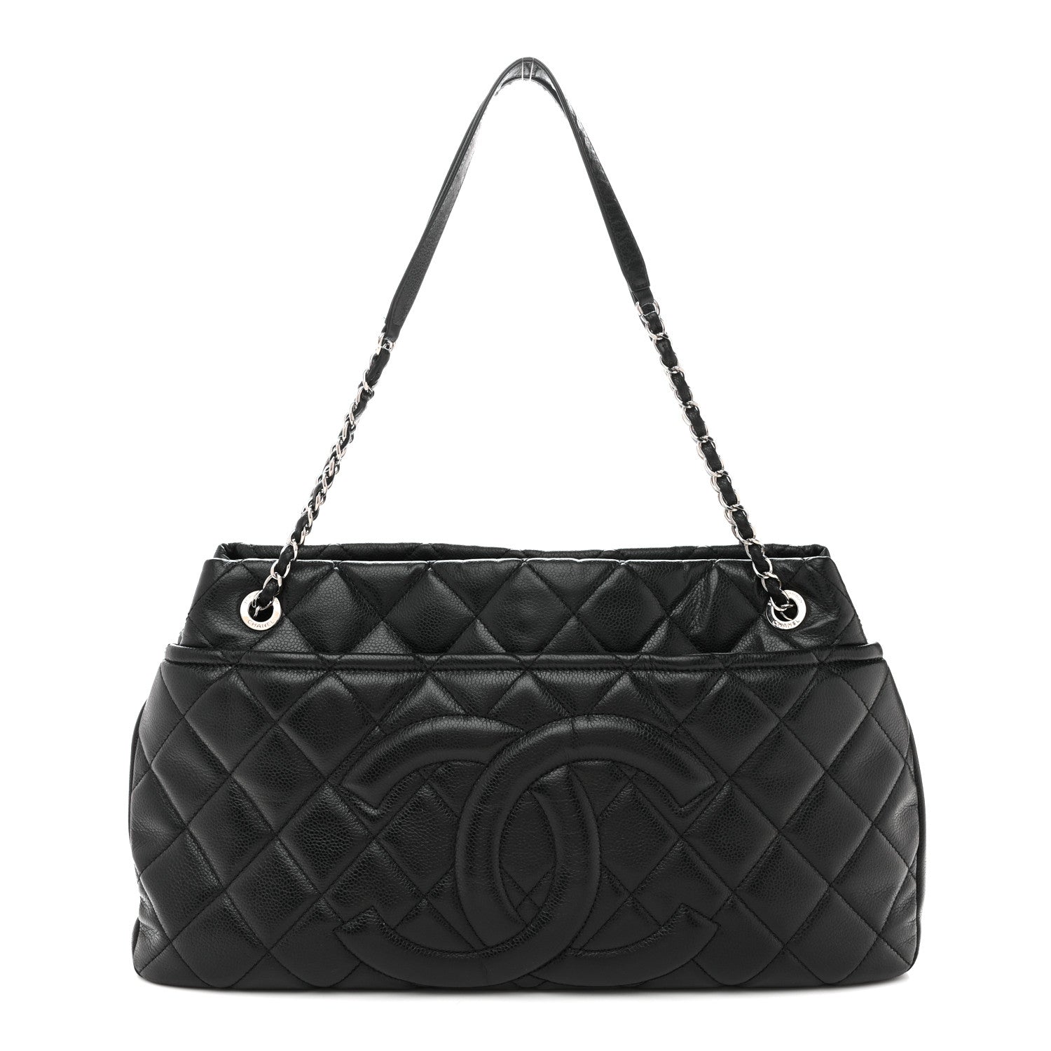 Chanel Caviar Quilted CC Timeless Soft Tote Black 1 of 13