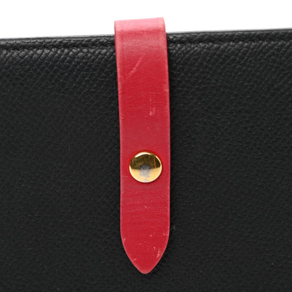 Celine Grained Calfskin Large Multifunction Strap Wallet Black Pink 10 of 10