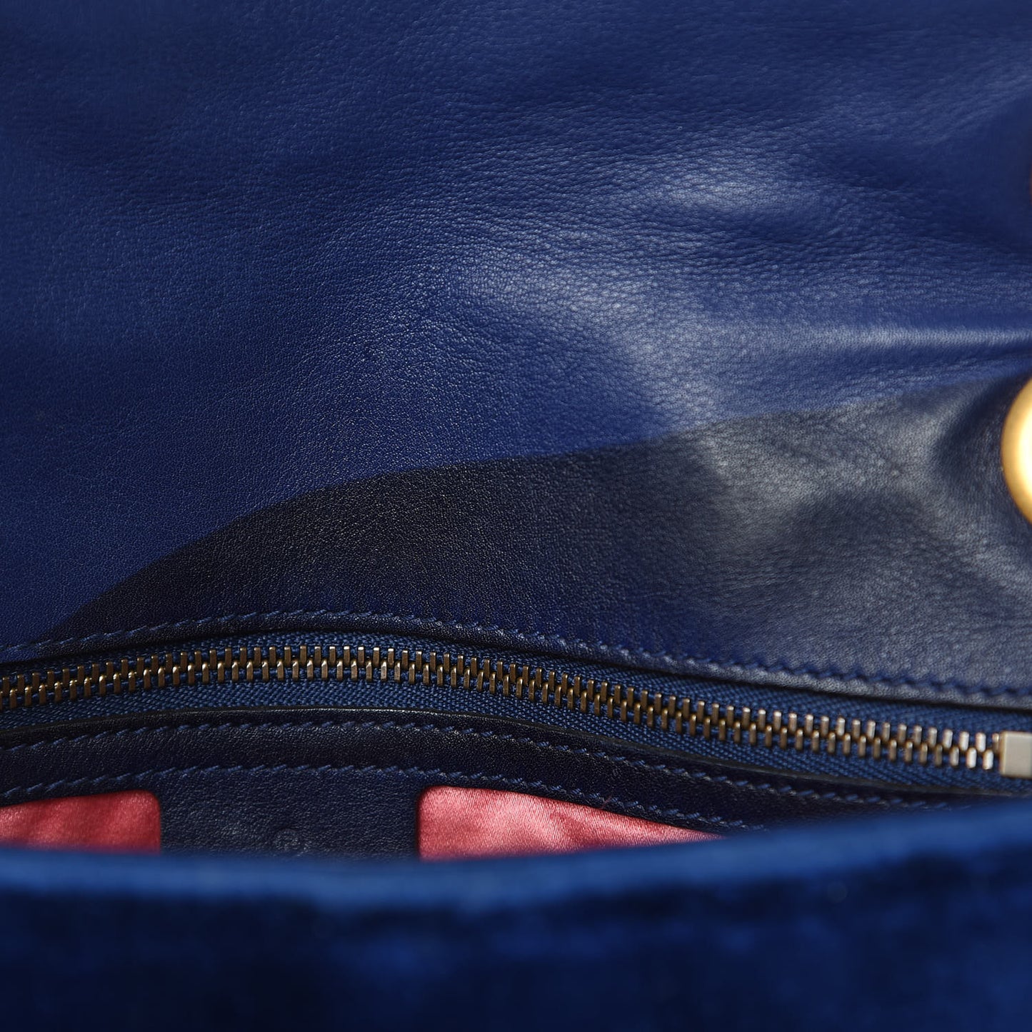 Velvet Matelasse Medium GG Marmont Shoulder Bag Cobalt Blue