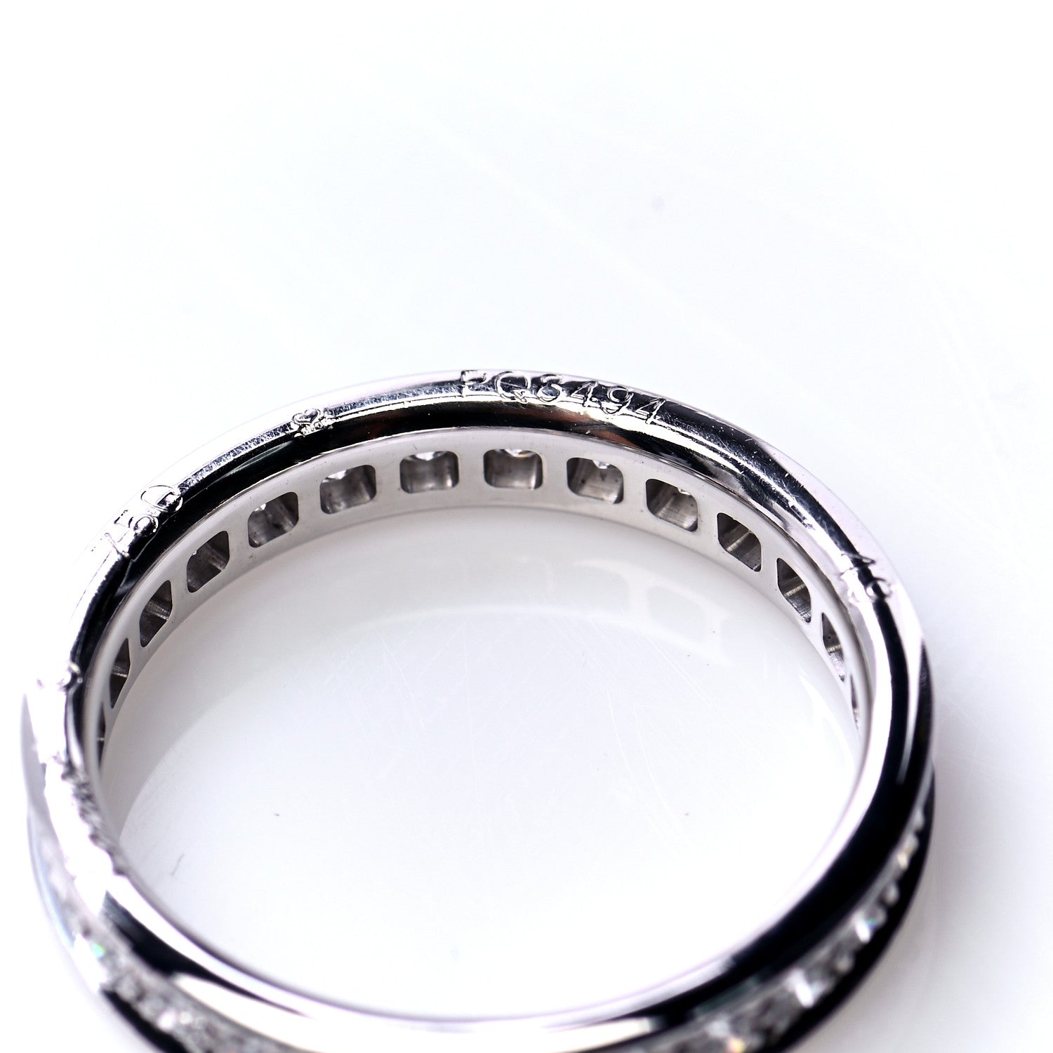 Cartier 18K White Gold Diamond Ballerine Wedding Band Ring 49 5 7 of 8