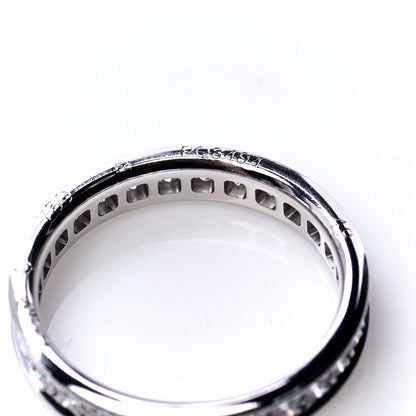 Cartier 18K White Gold Diamond Ballerine Wedding Band Ring 49 5 7 of 8