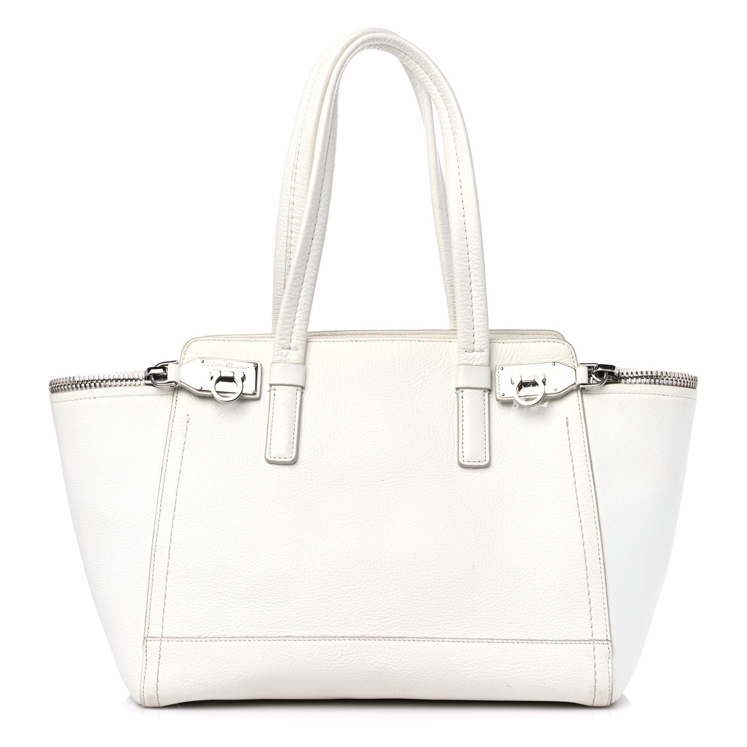 Salvatore Ferragamo Calfskin Arianna Tote White 1 of 12